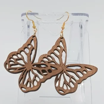 boucle d'oreille en bois : Modèle 10 papillon 