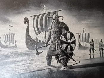 Débarquement Viking sur toile