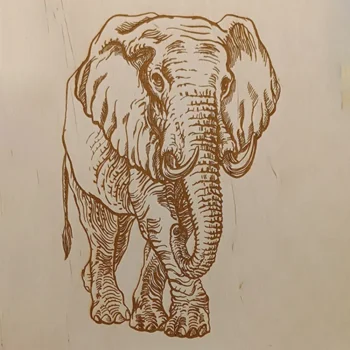 Portrait sur bois Elephant