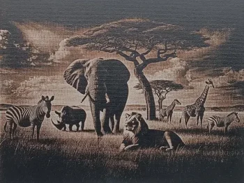 Safari en Afrique gravure sur toile