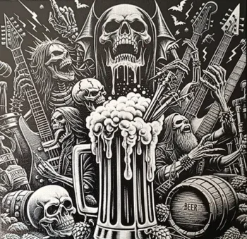 Vive le metal et la bière sur toile